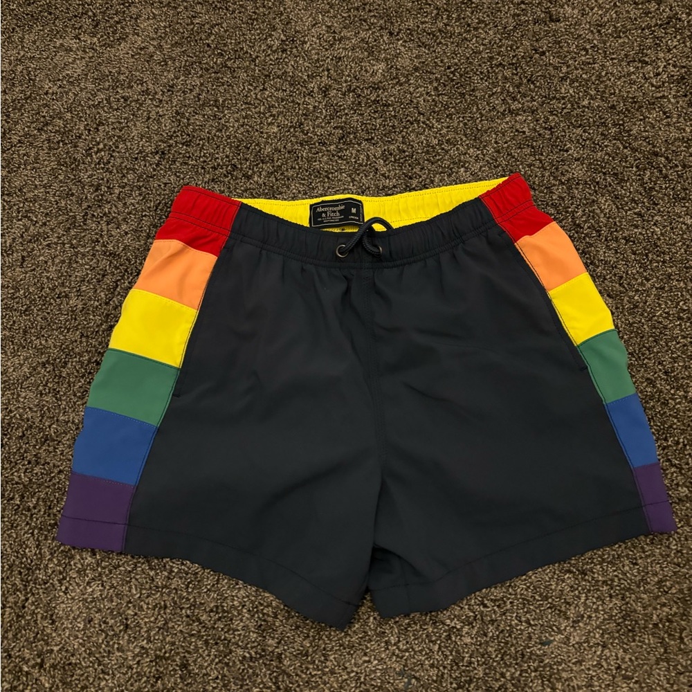 Abercrombie swim suite.  Medium with liner.  Dark blue